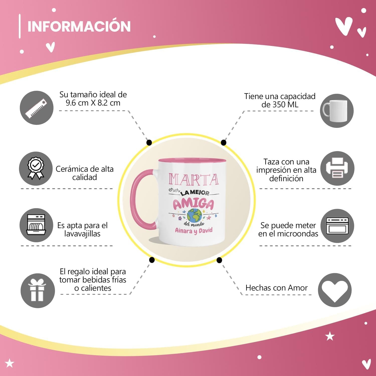 Taza personalizada para la mejor amiga, foto 3