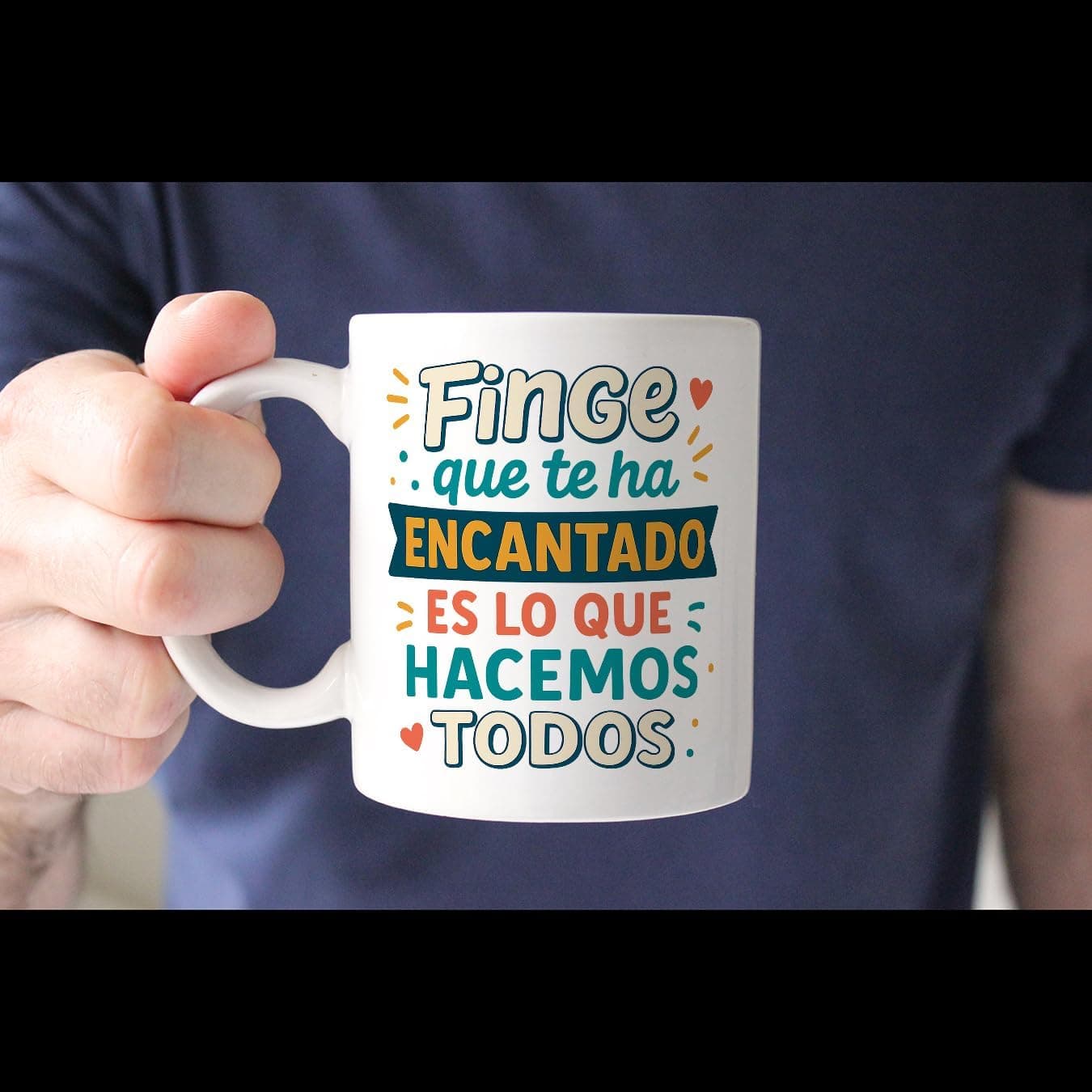 Taza "Finge que te ha Encantado" para Amigo Invisible, foto 3