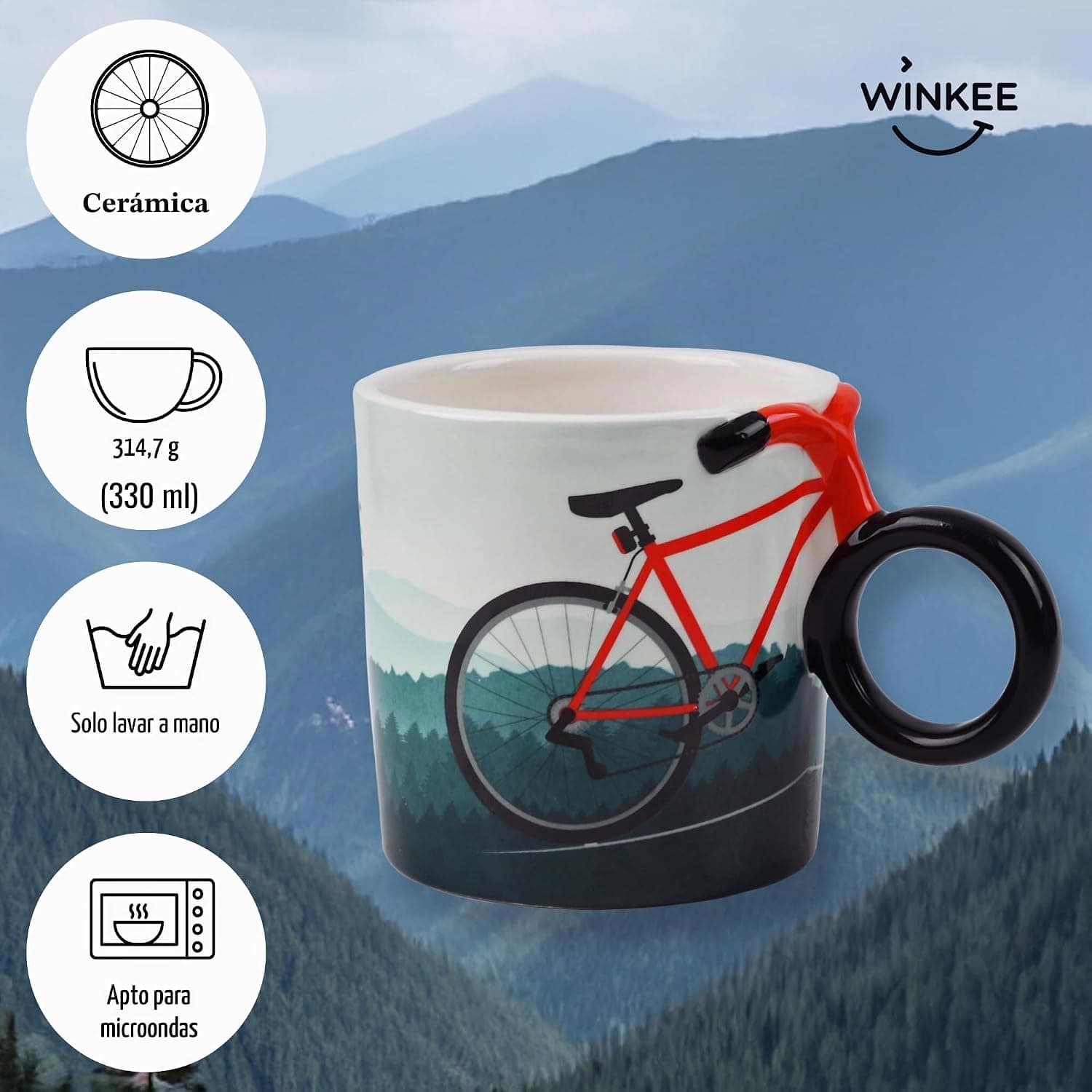 Taza de Café con Asa de Bicicleta, foto 2