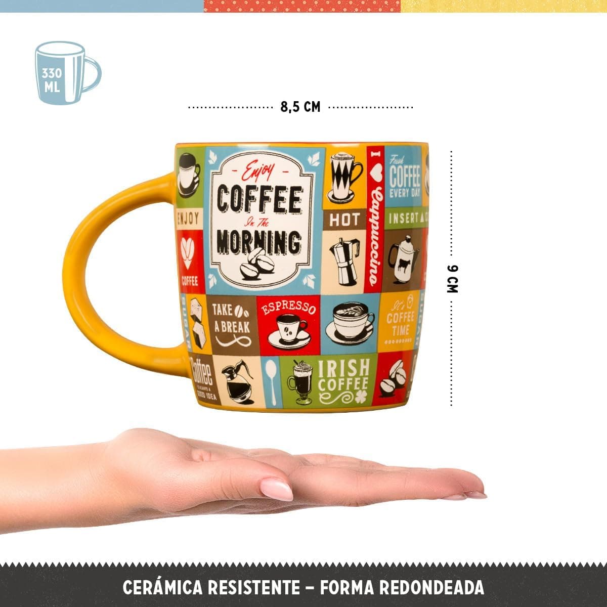 Taza de Café Retro Coffee Collage, foto 2