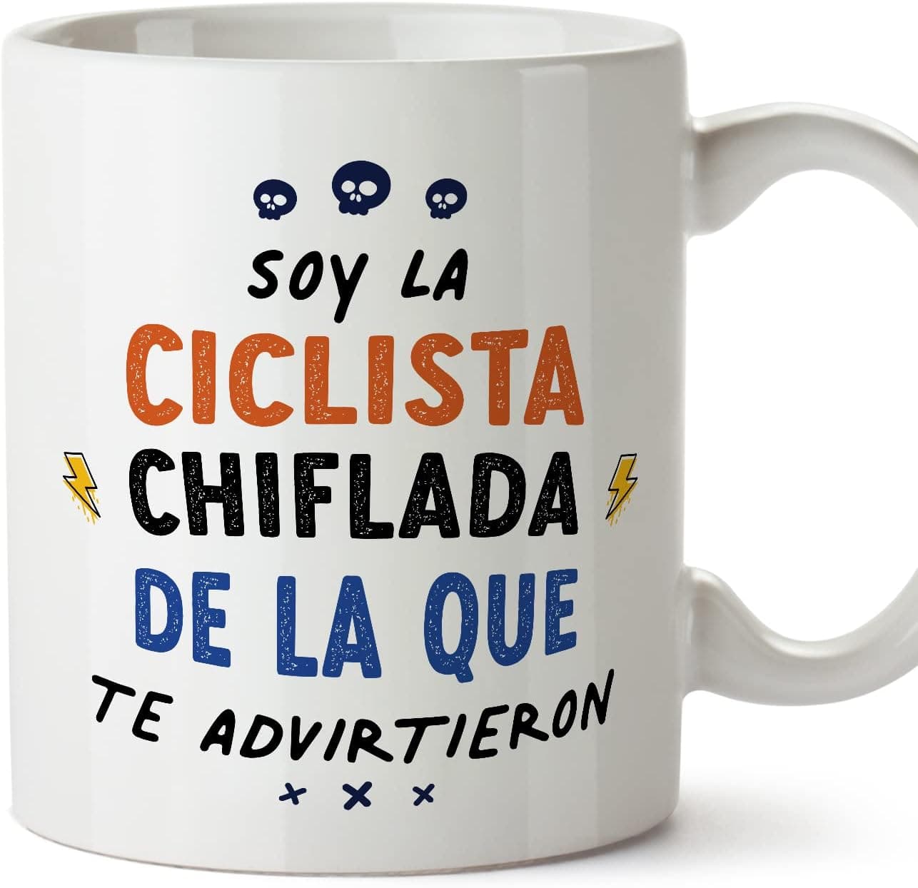 Taza de cerámica de 330 ml dedicada a las ciclistas, con un mensaje con humor