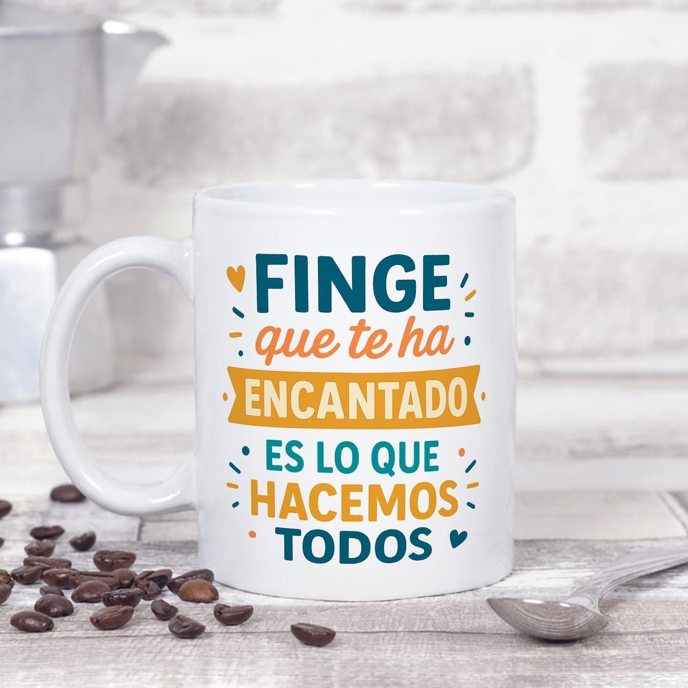 Taza «Finge que te ha encantado», foto 3