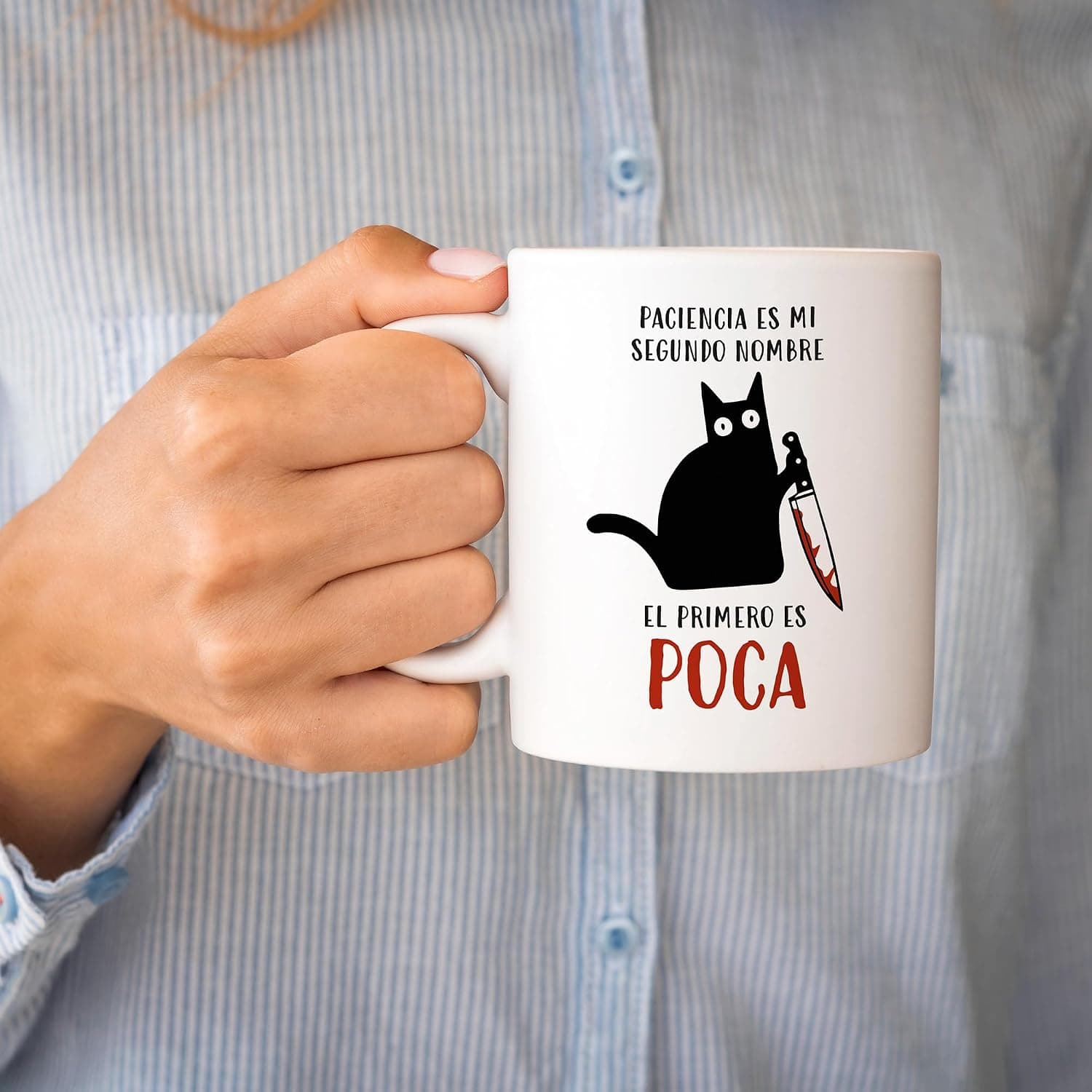 La taza dentro de su caja de cartón reforzado