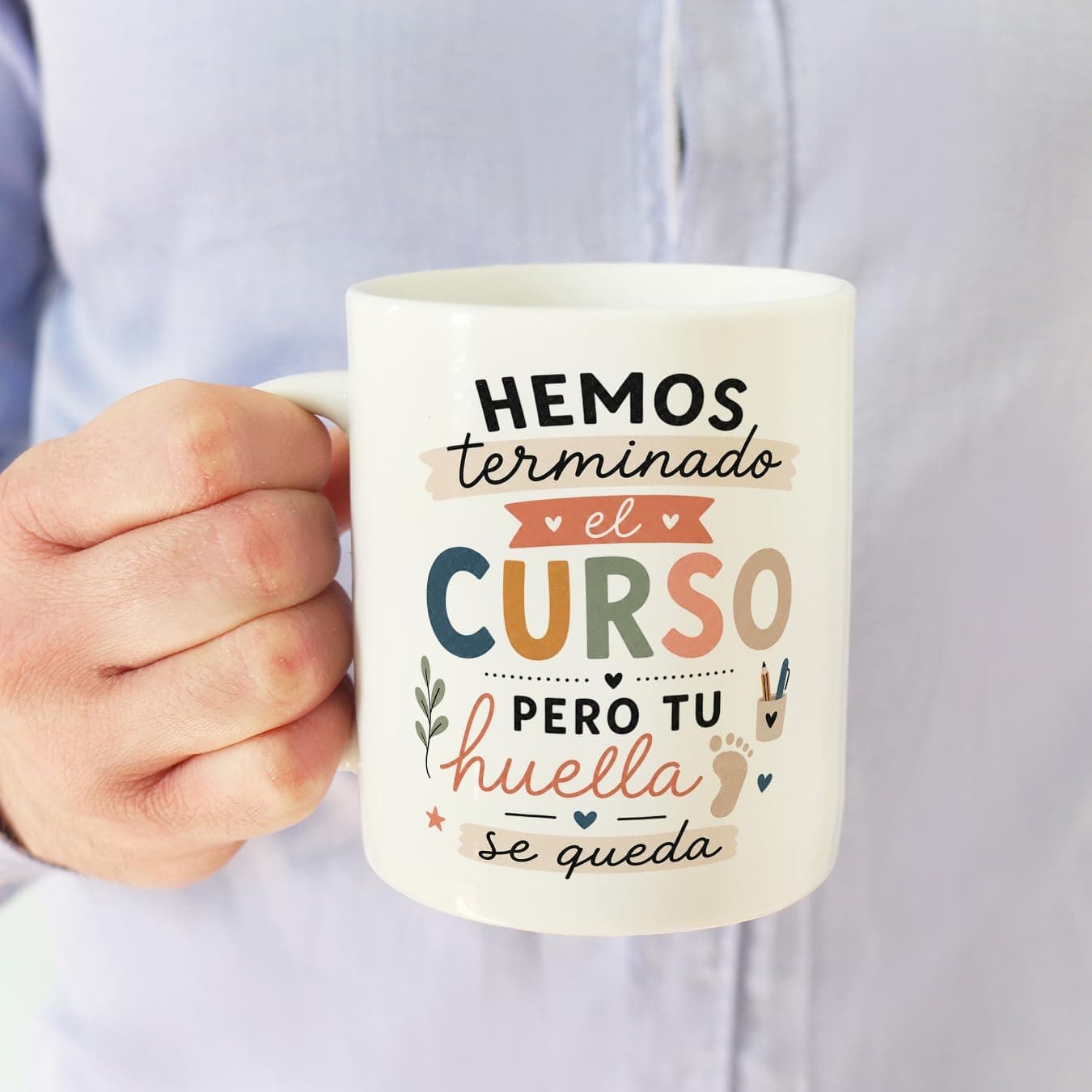 Taza «hemos terminado el curso pero tu huella se queda», foto 3