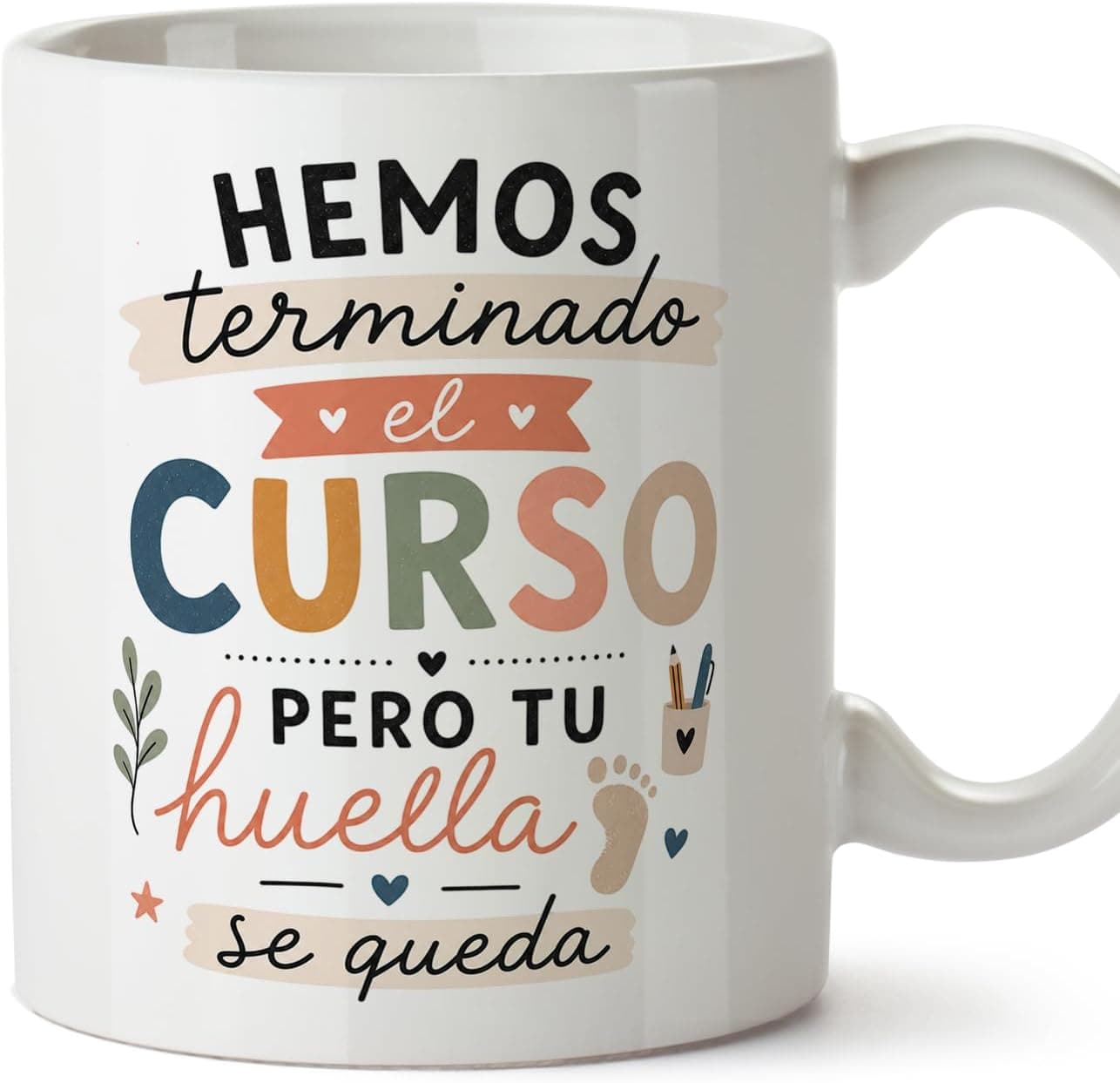 Taza con mensaje de fin de curso para profesor