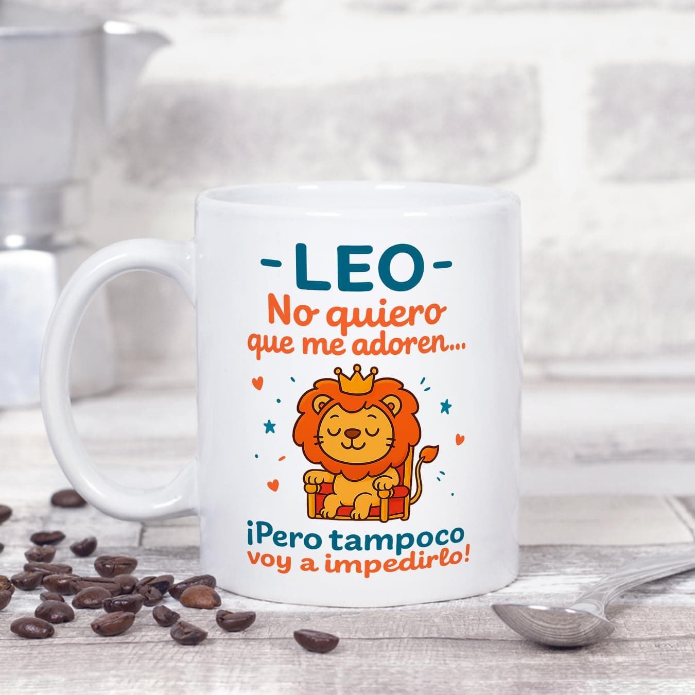 Taza de Leo "no quiero que me adoren", de MUGFFINS, foto 2