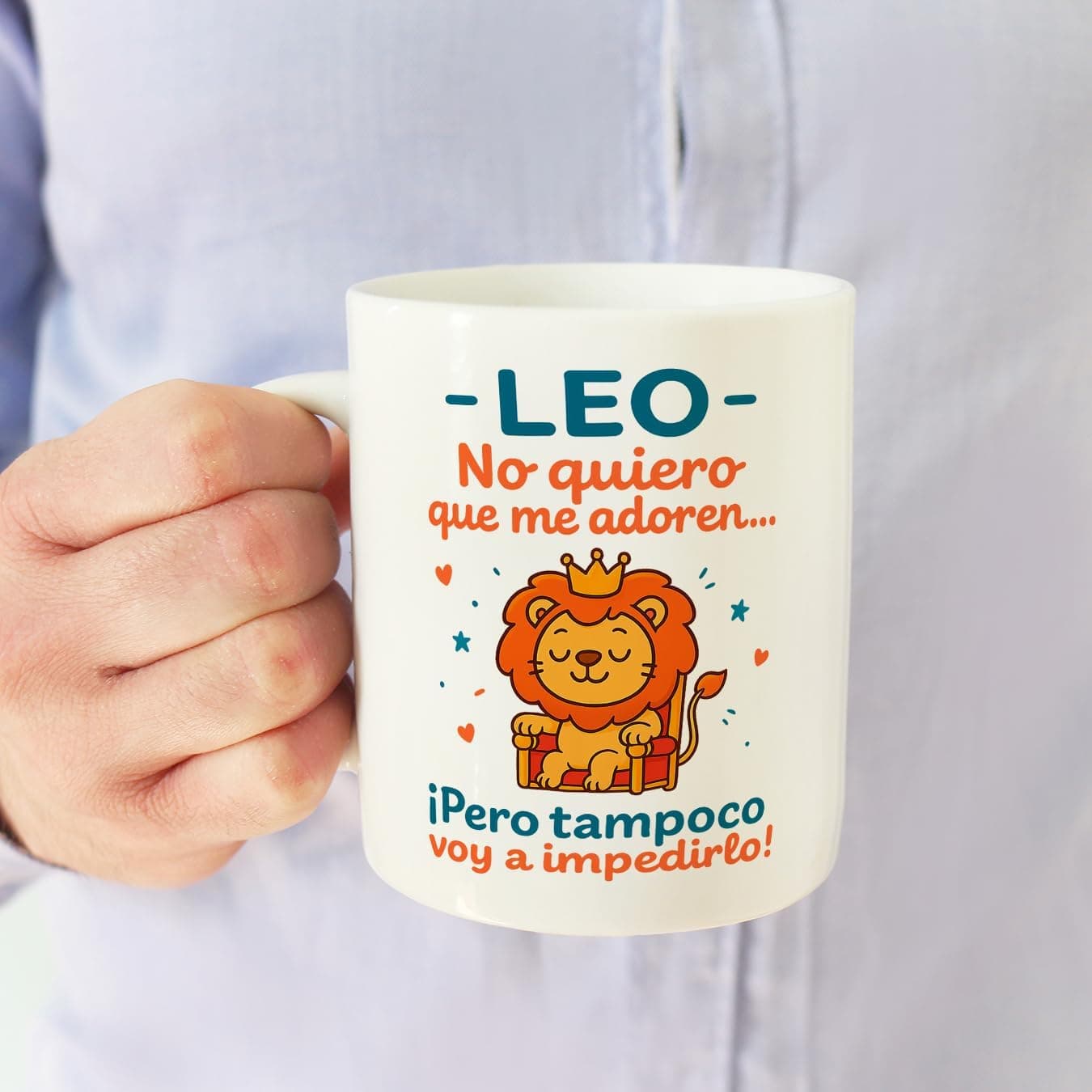 Taza de Leo "no quiero que me adoren", de MUGFFINS, foto 3