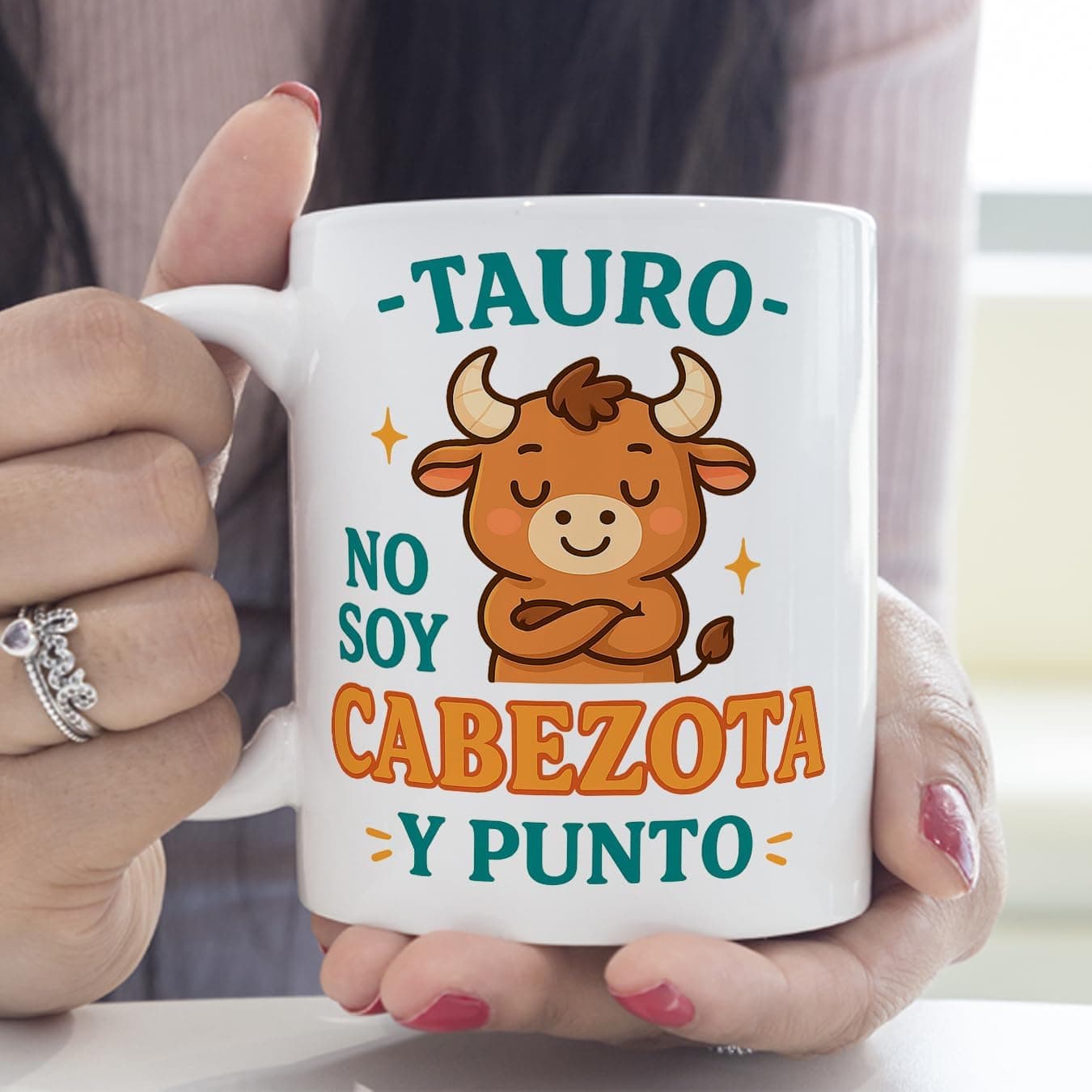 Taza de Tauro "No soy cabezota y punto", de MUGFFINS, foto 2