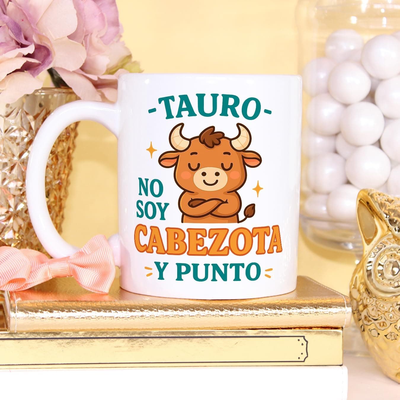 Taza de Tauro "No soy cabezota y punto", de MUGFFINS, foto 3