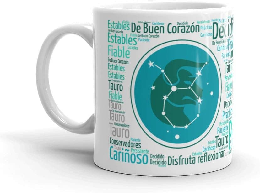 Taza de desayuno con el signo Tauro, foto 3