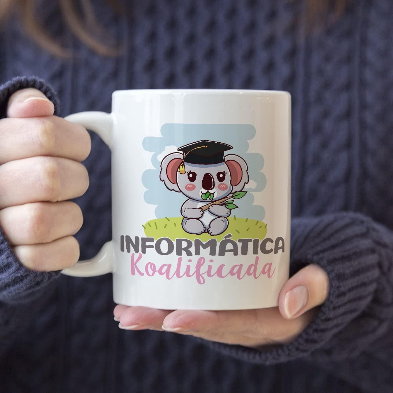 Detalle del texto impreso en la taza
