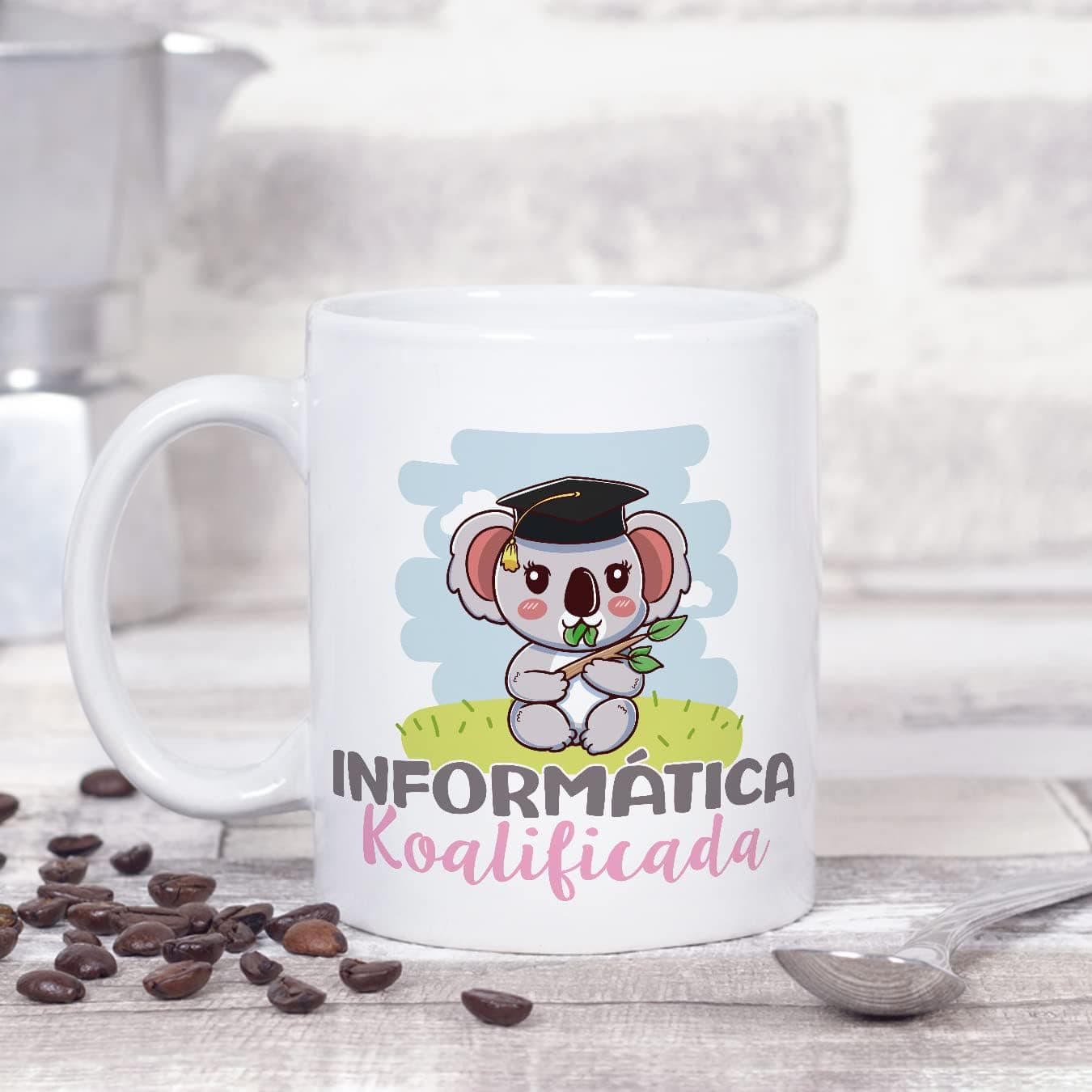 Taza junto a su caja de regalo