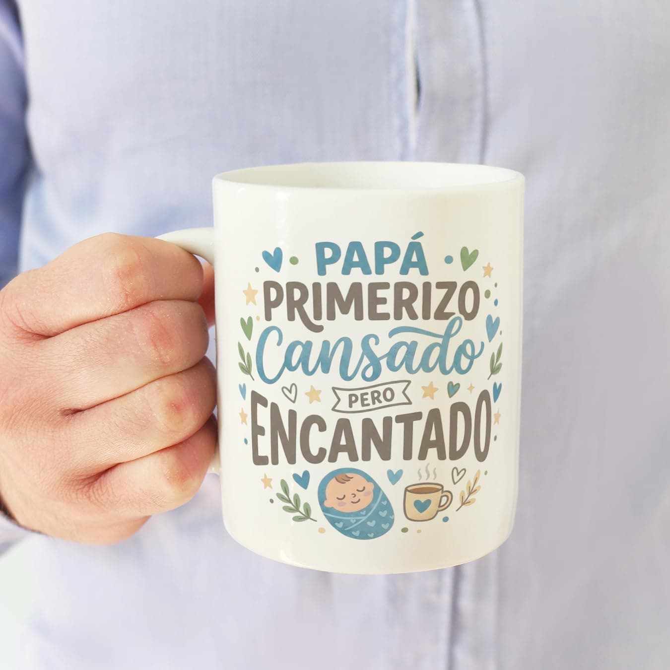Taza "Papá Primerizo, Cansado pero Encantado", foto 3