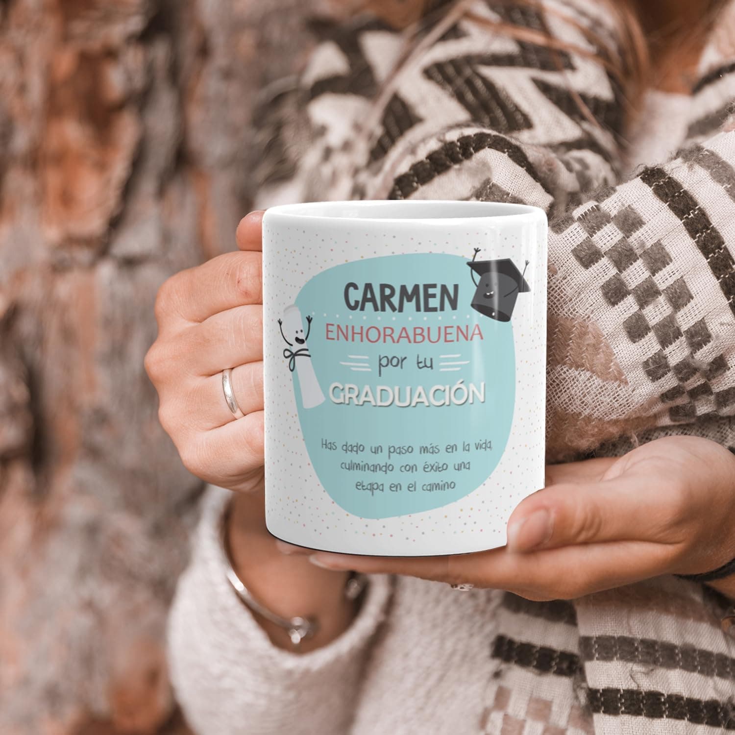 Taza personalizada con nombre para graduación, foto 3