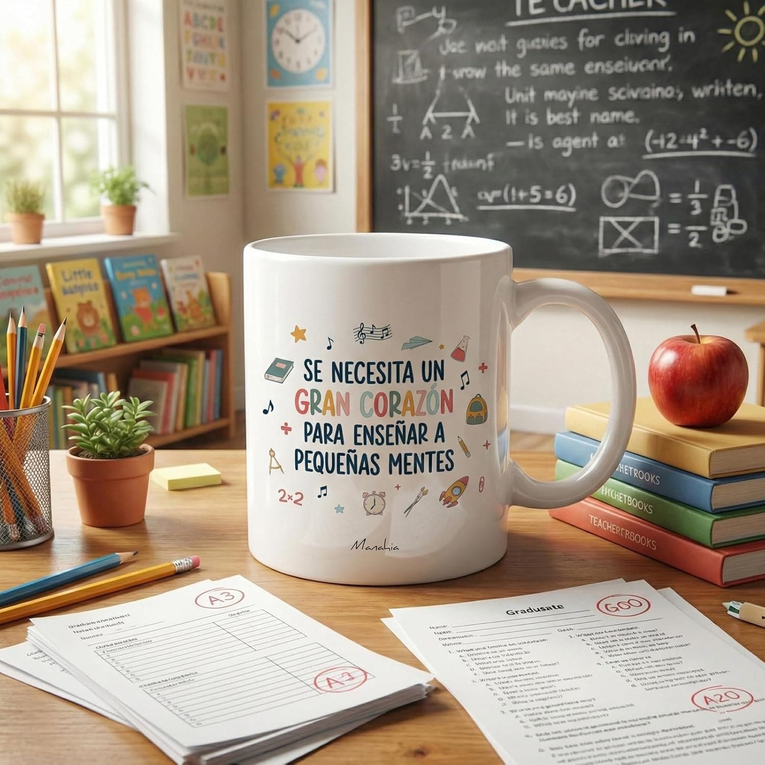 Taza para profesora «Gran corazón», foto 2