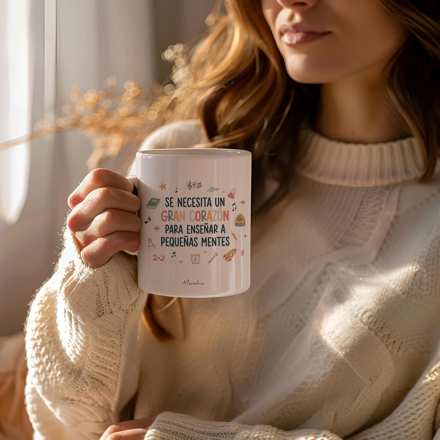 Taza para profesora «Gran corazón», foto 3
