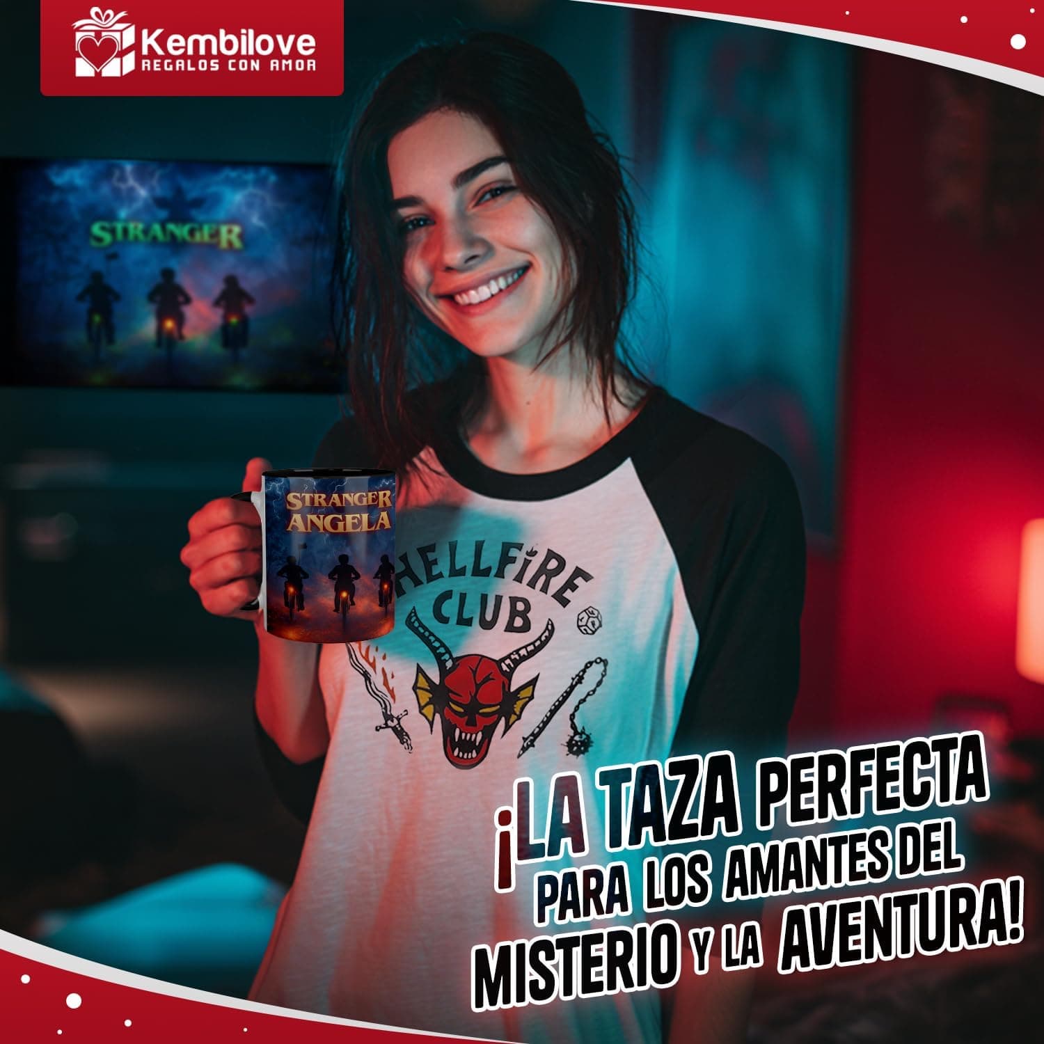 Taza retro personalizada con nombre, estilo años 80, de Kembilove, foto 2