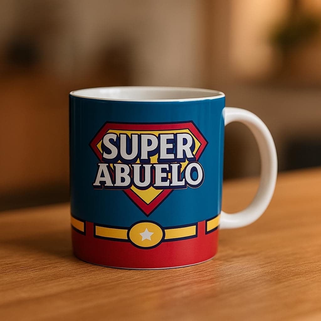 Taza Super Abuela y Super Abuelo con Caja de Regalo, foto 3