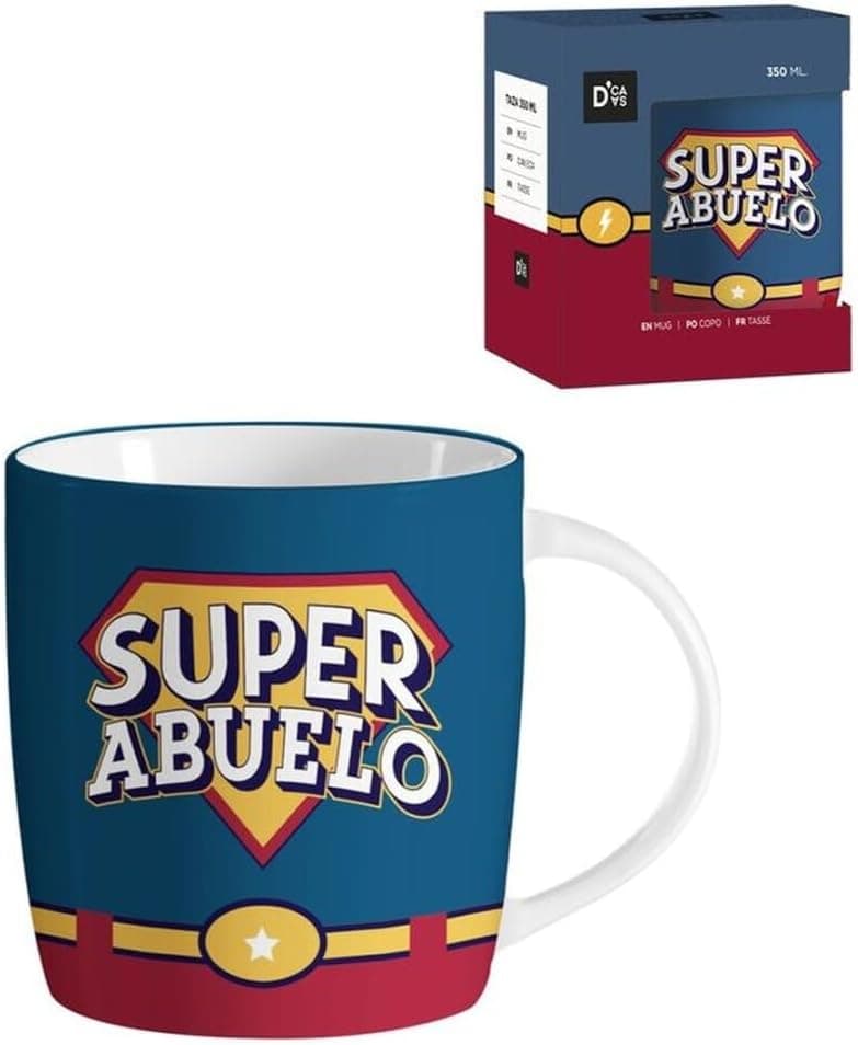 Taza de cerámica con el diseño de Super Abuela