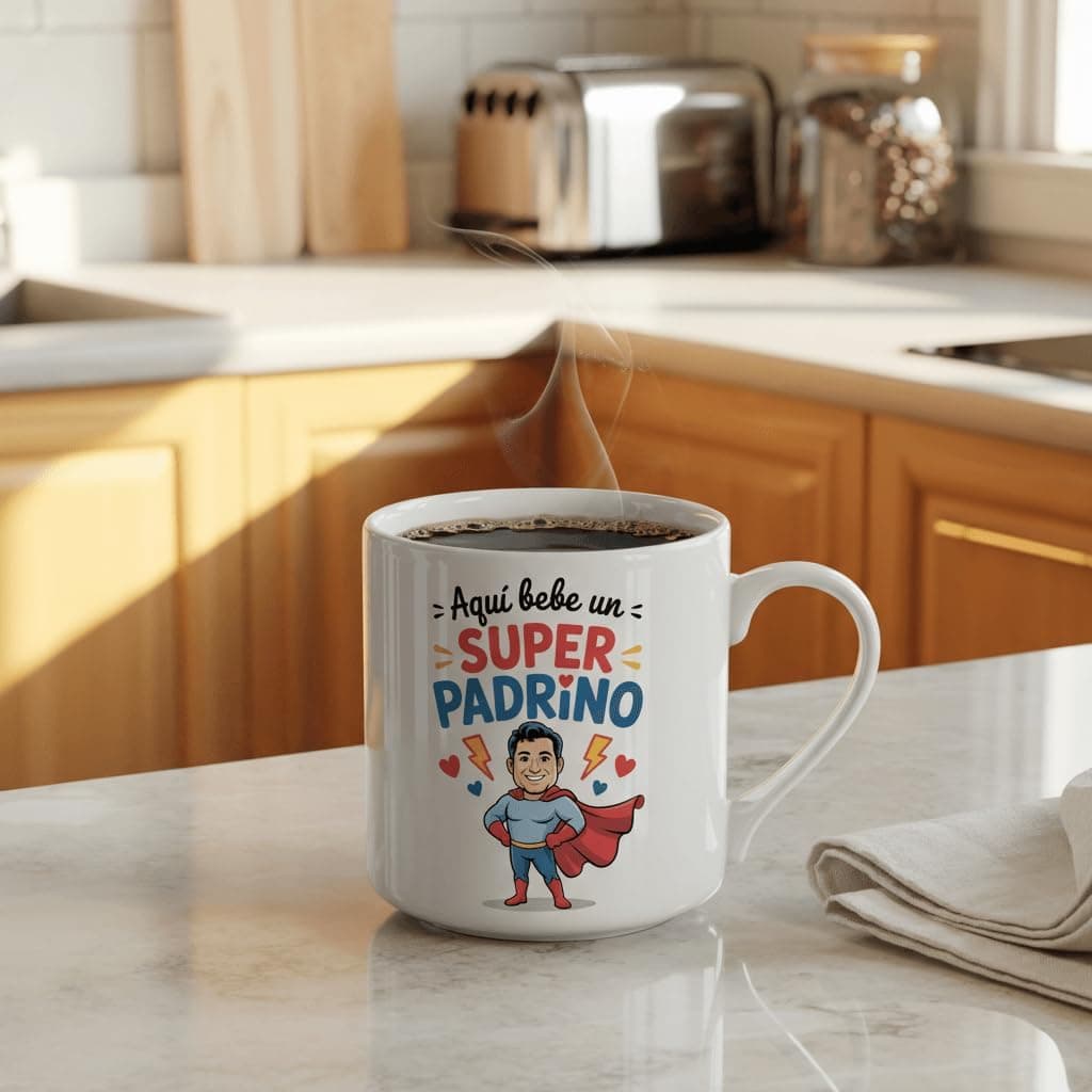 Taza Super Padrino con Diseño Superhéroe, foto 2