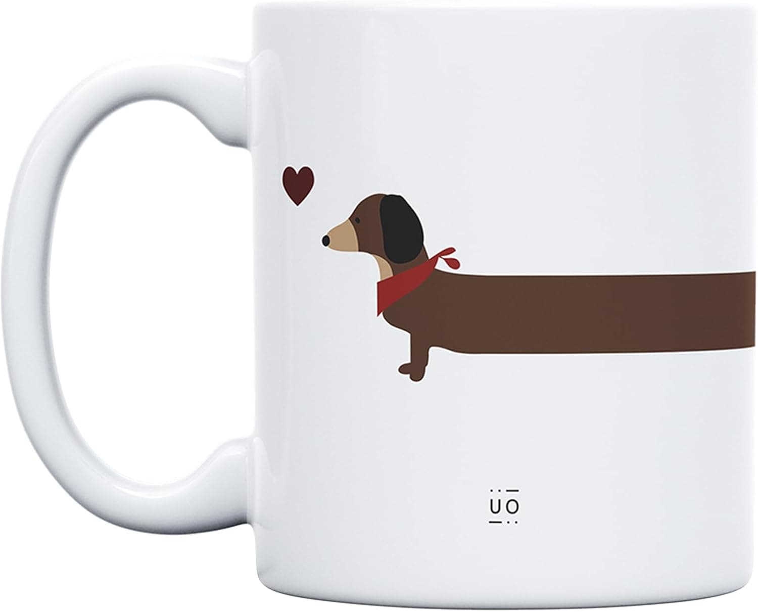 Taza blanca con el mensaje «Te quiero infinito»