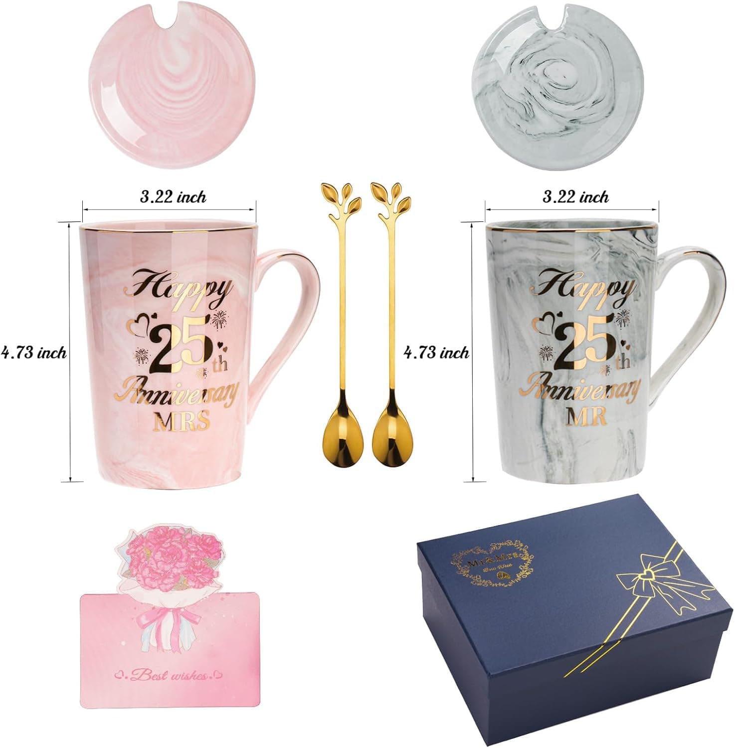 Detalle del mensaje impreso en las tazas