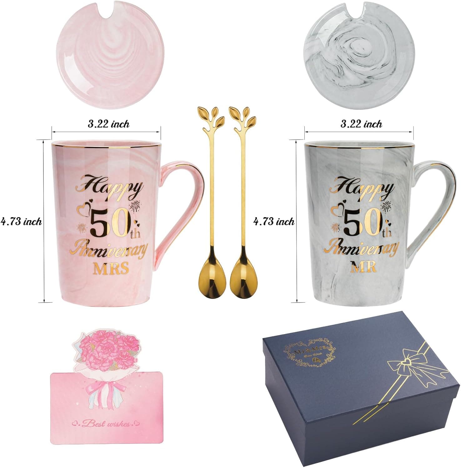 El set completo con tapas, cucharas y caja de regalo