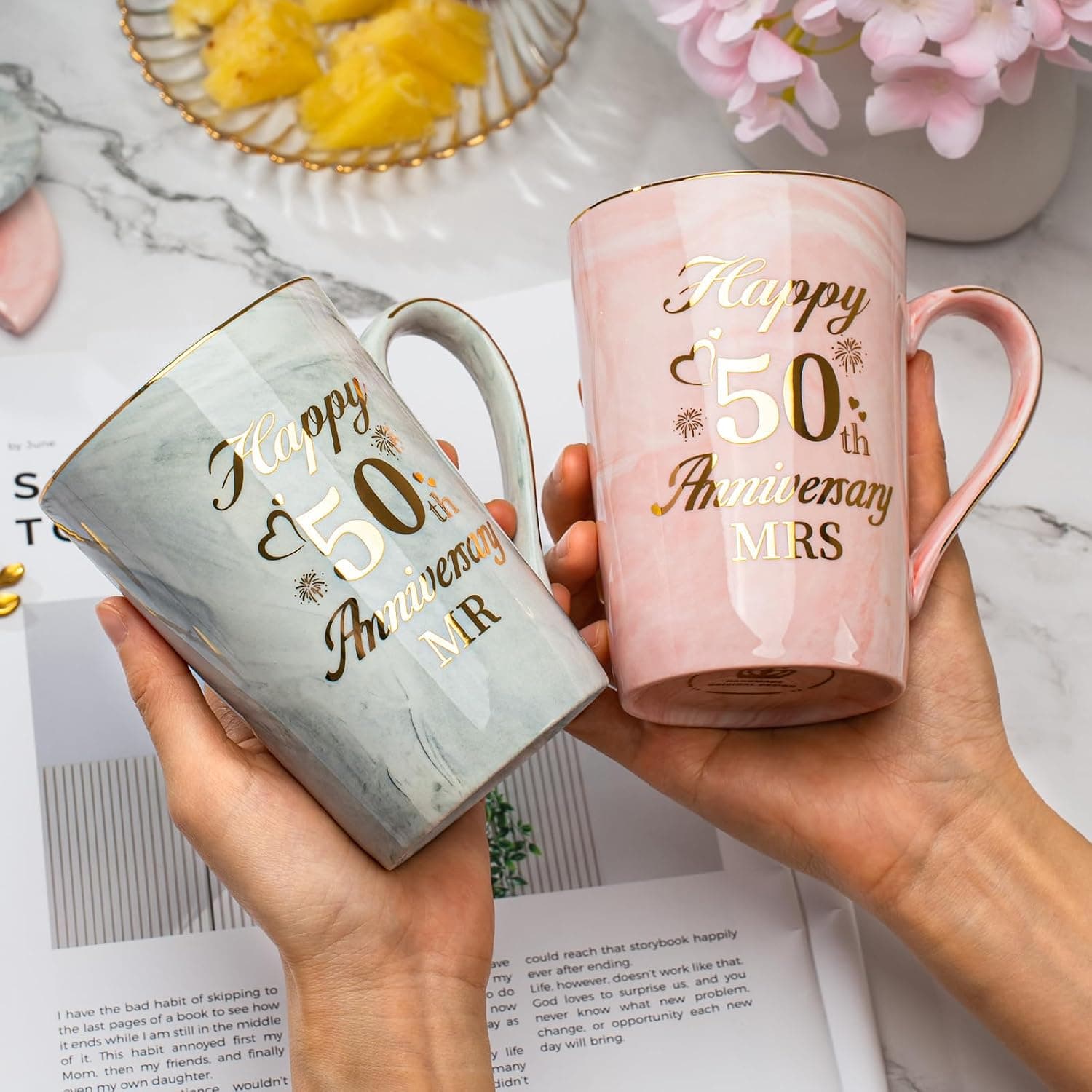 Tazas de Bodas de Oro para el 50 Aniversario, foto 3