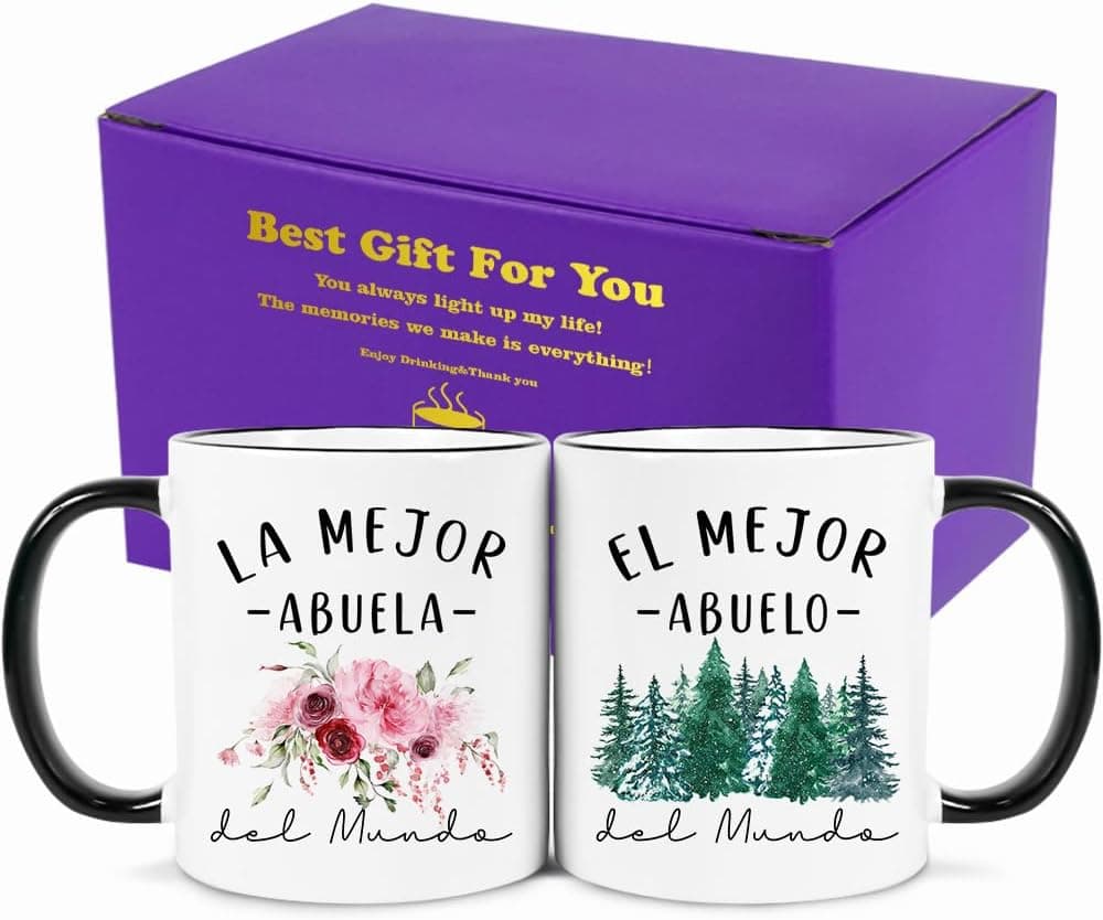 Las dos tazas del juego para la pareja de abuelos