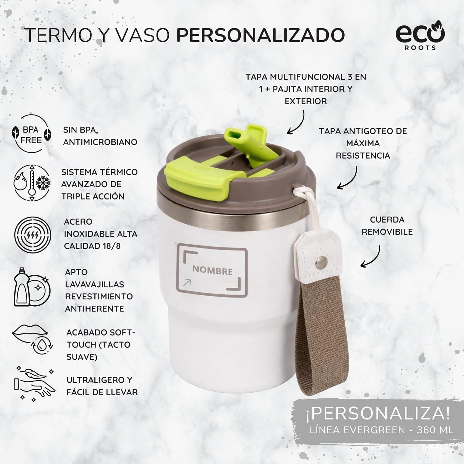 Termo de Café Acero Inoxidable Evergreen, foto 3
