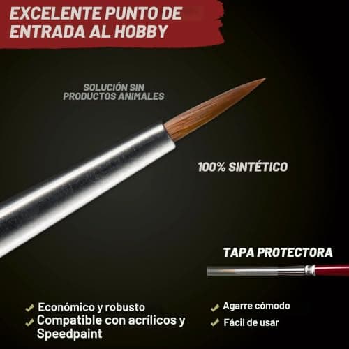 Los tres pinceles del Hobby Starter Brush Set
