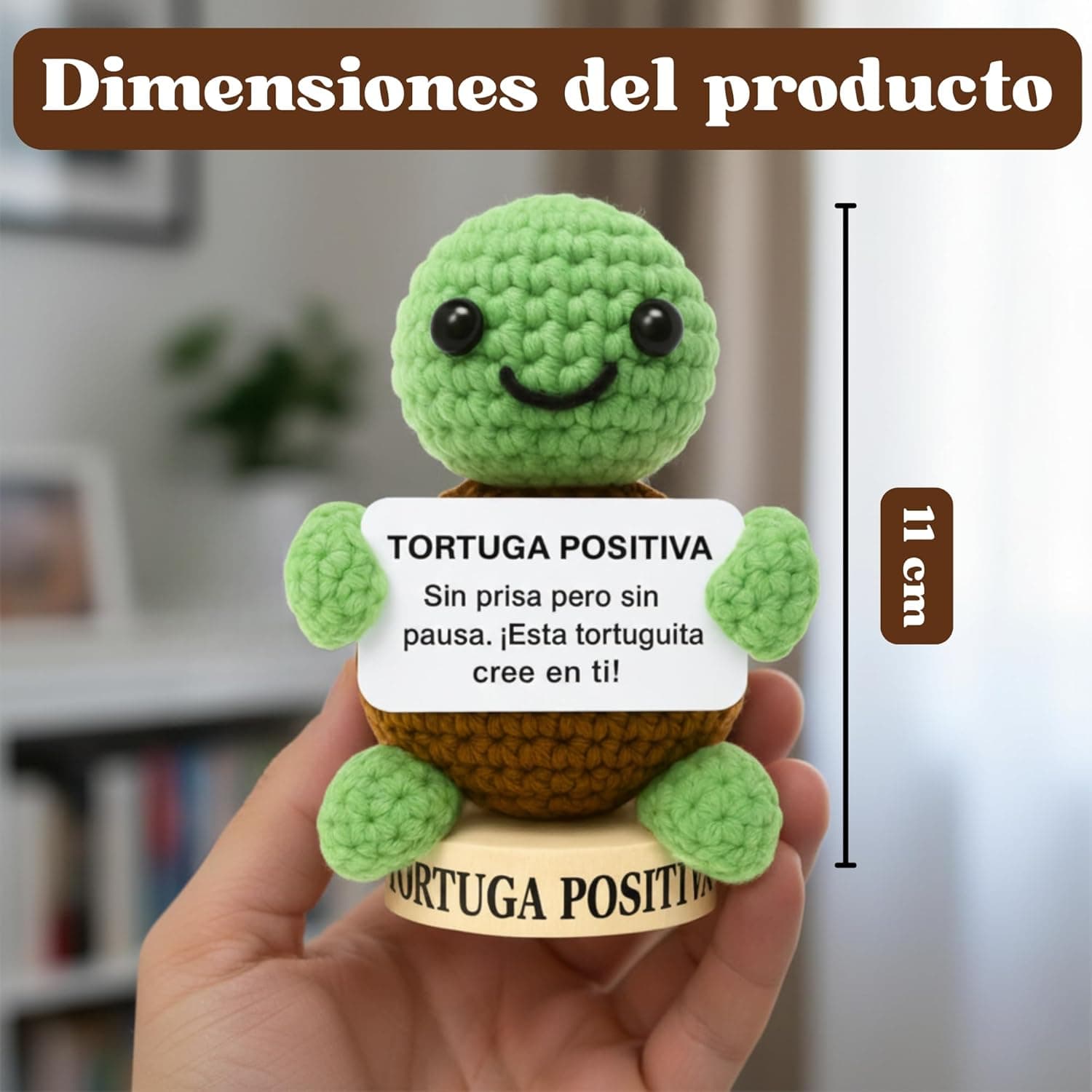 Detalle del mensaje grabado en la base de la tortuga