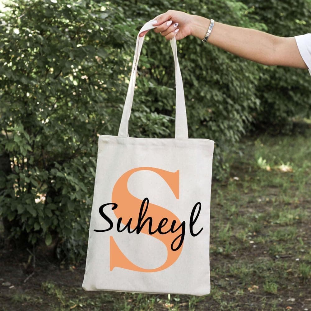 Tote bag personalizable con nombre e inicial, de FROKIK, foto 3