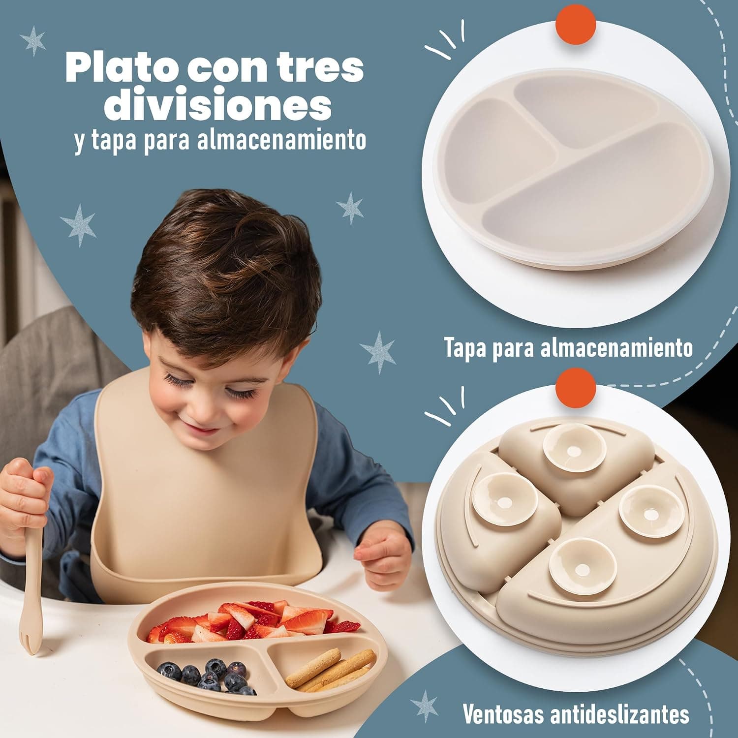 Cubiertos y accesorios del set colocados sobre fondo blanco