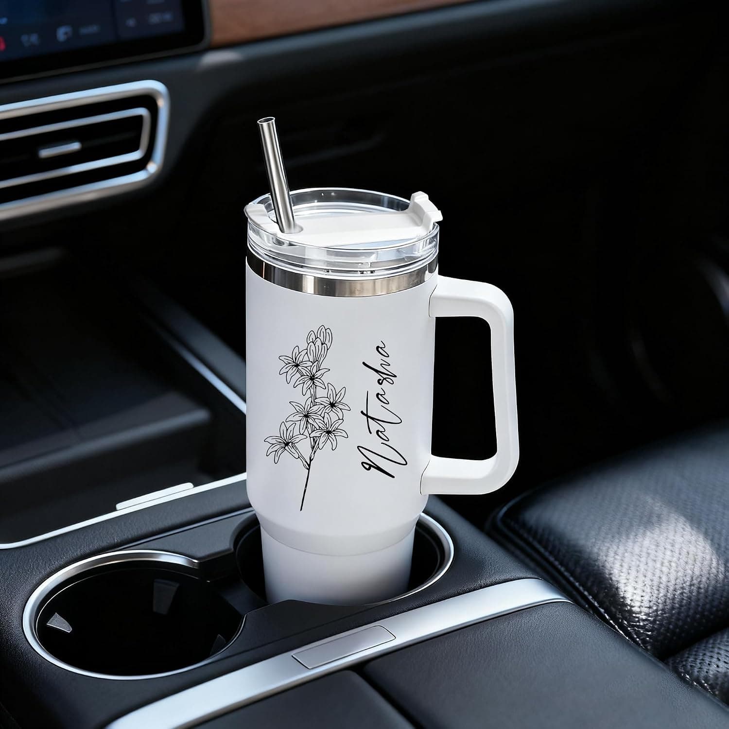 Vaso Térmico Personalizado 40 oz con Pajita y Asa, foto 2