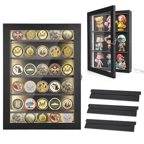 Vitrina de monedas BEARUT con luz LED encendida