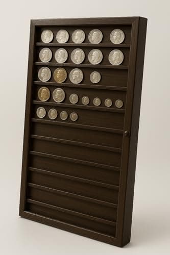 Vitrina grande de colecciones de monedas GRECA