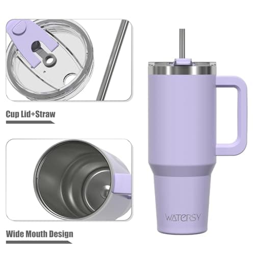 Vaso WATERSY morado con asa