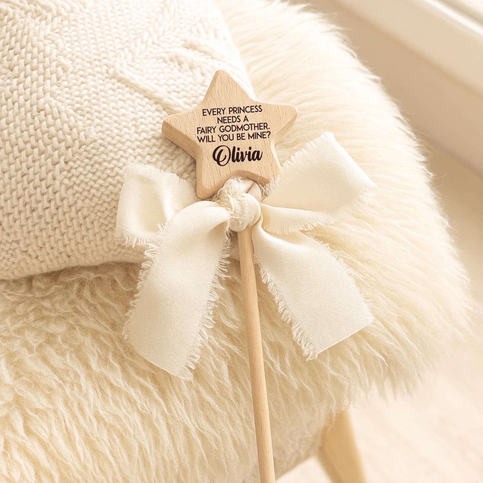 Varita mágica de madera personalizada