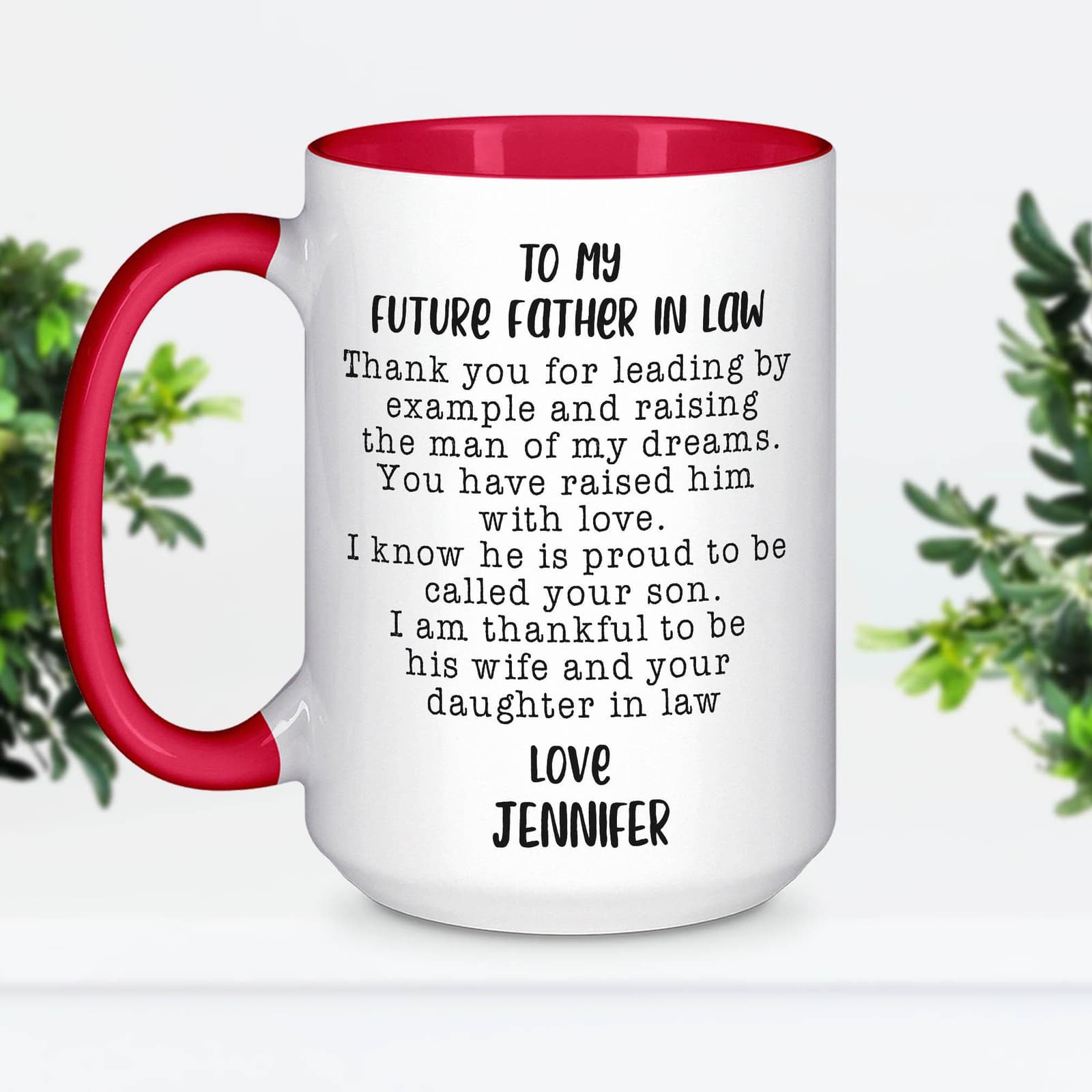 Taza personalizada para el futuro suegro de parte de la novia, foto 3,