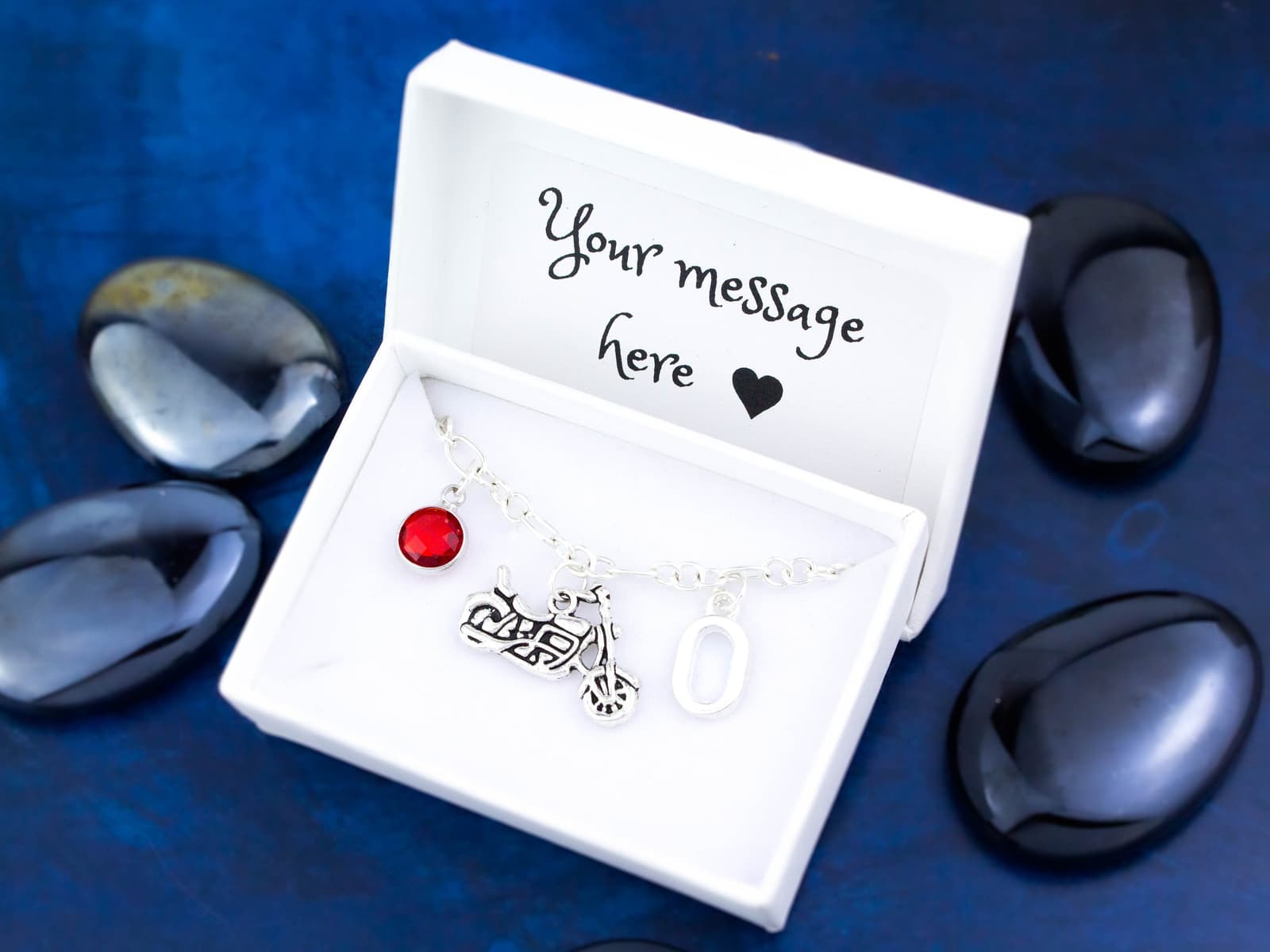 Pulsera de dijes de moto personalizada