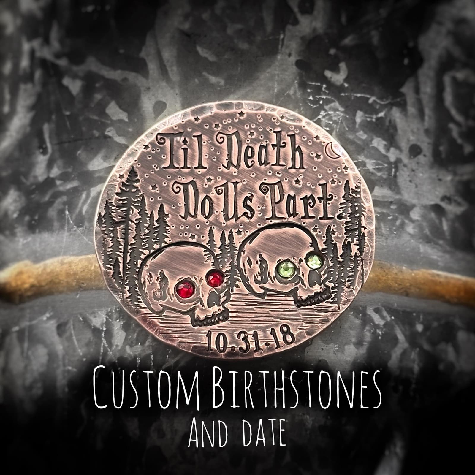 Gothic 7 year anniversary gift keepsake,