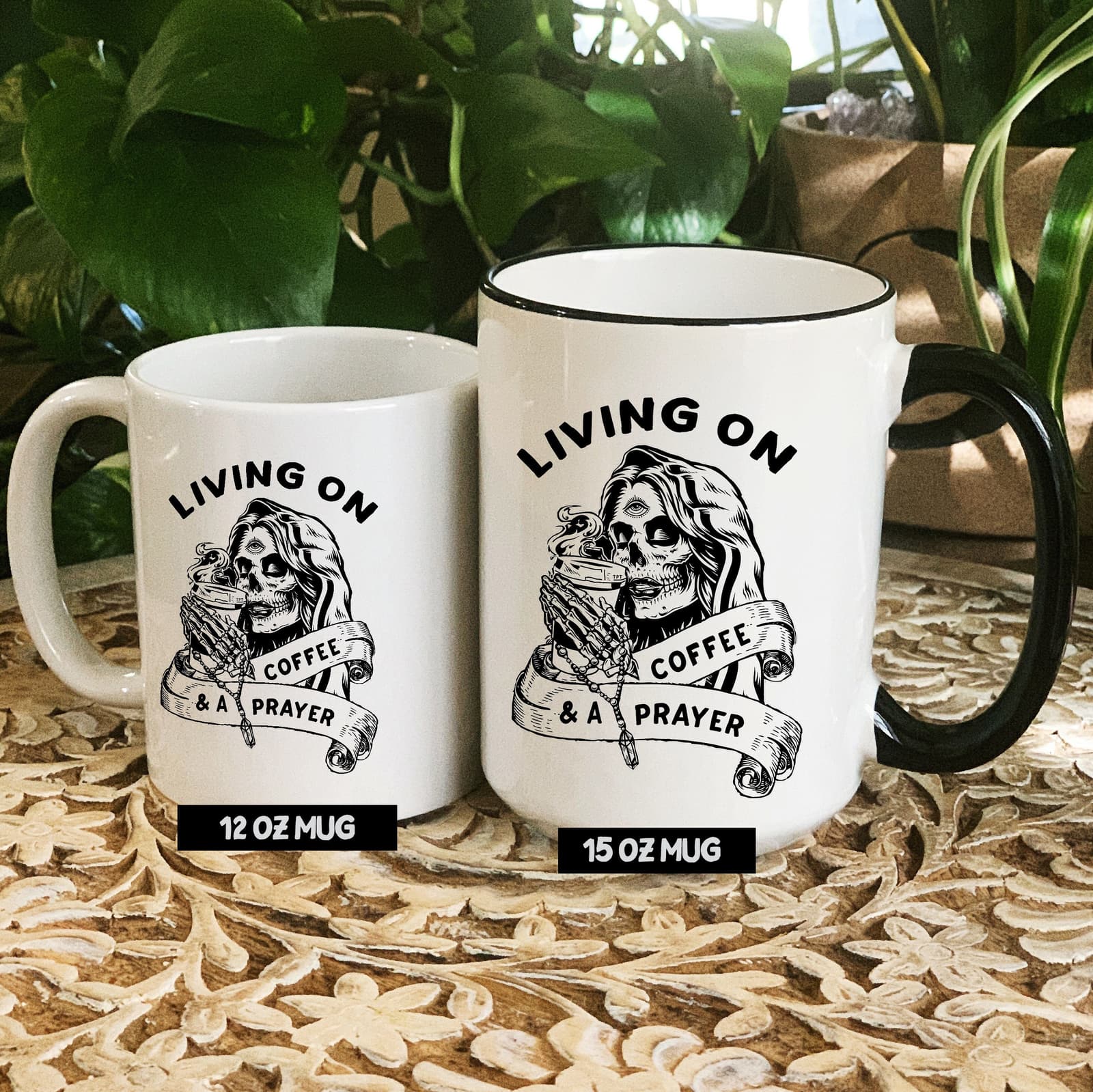 Taza de Acuario con ilustración de la diosa del zodiaco, foto 2