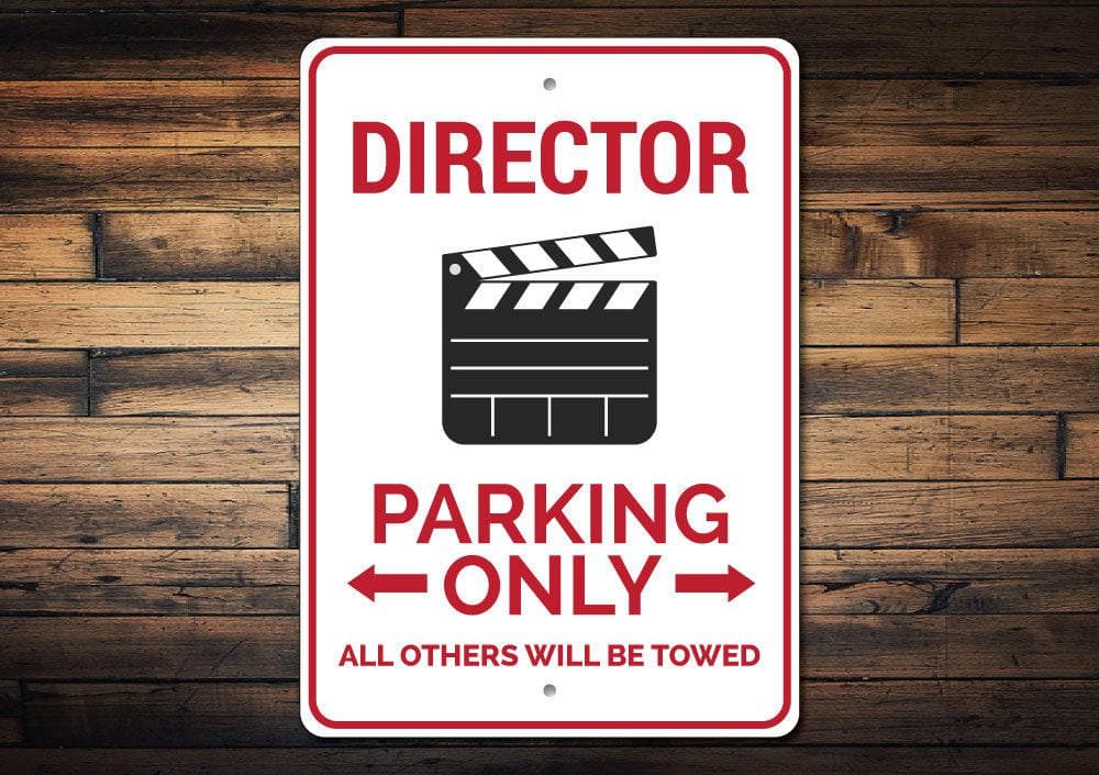 Cartel de aparcamiento personalizado para director de cine