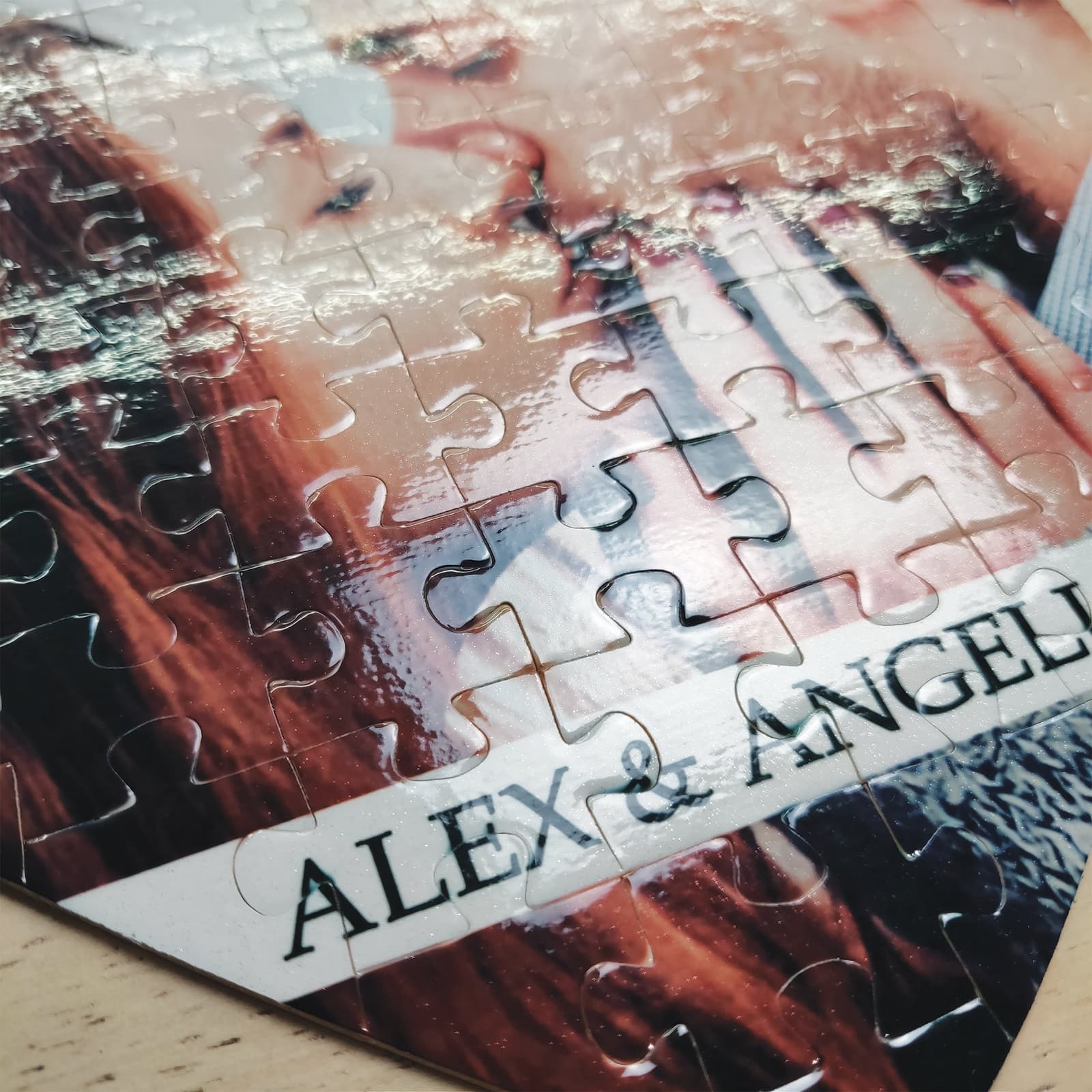 Puzzle de corazón personalizado con foto, foto 3