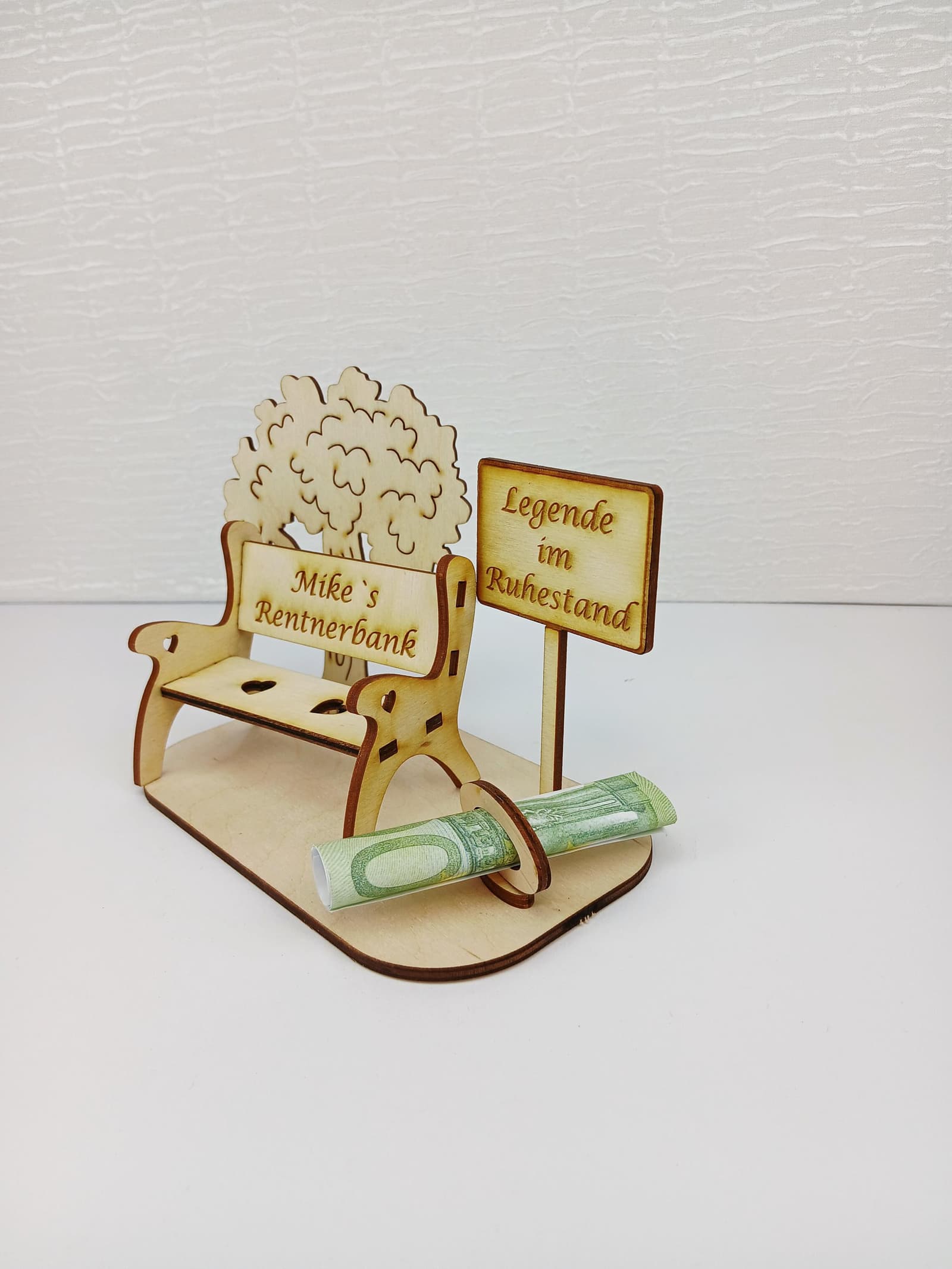 Banco de madera personalizado para regalo de jubilación, foto 16,