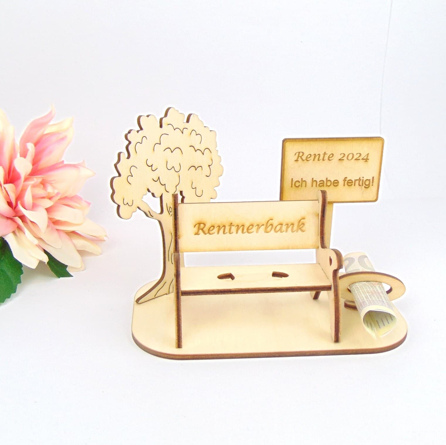Banco de madera personalizado para regalo de jubilación, foto 7,