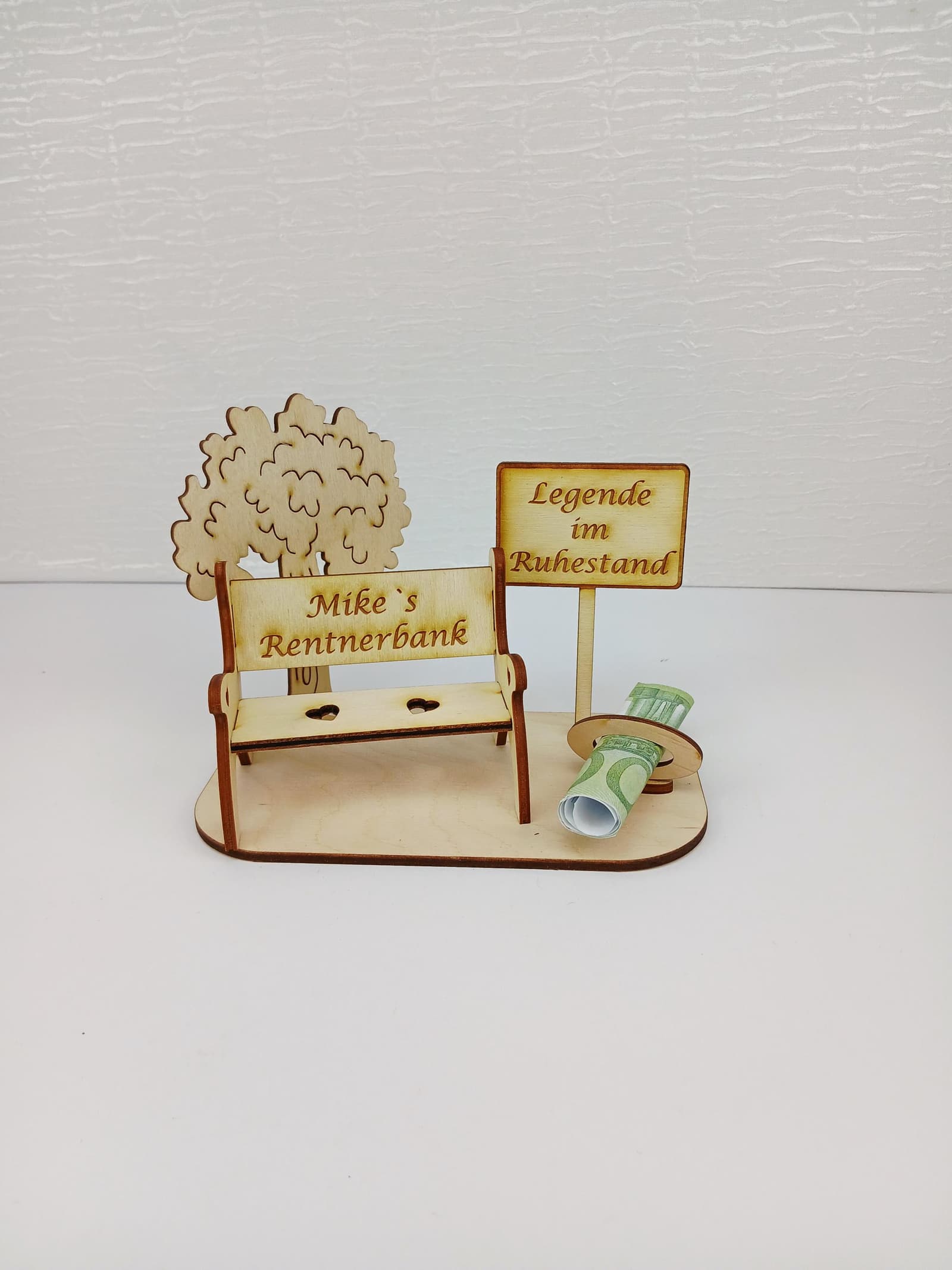 Banco de madera personalizado para regalo de jubilación, foto 13,
