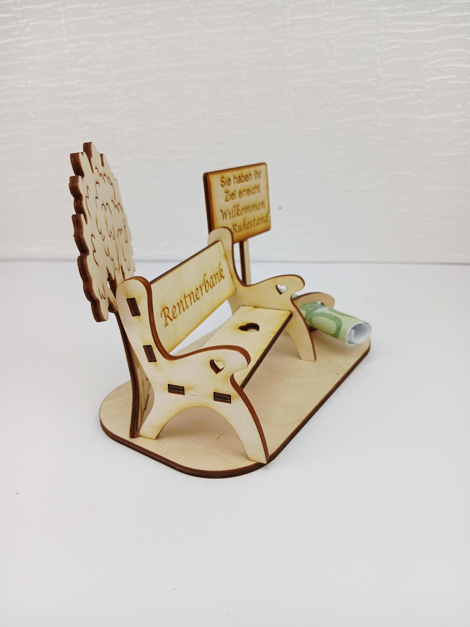 Banco de madera personalizado para regalo de jubilación, foto 17