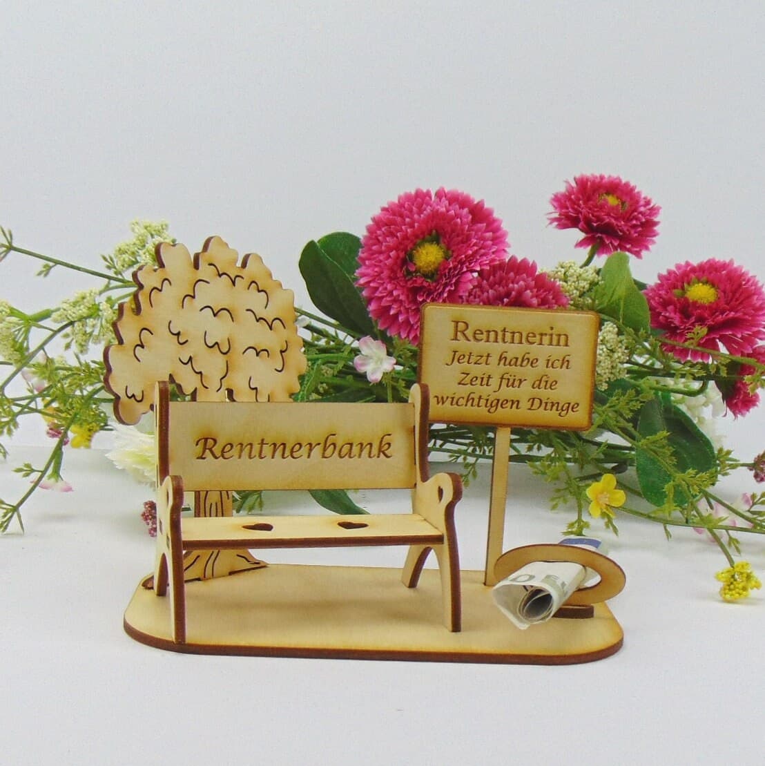 Banco de madera personalizado para regalo de jubilación, foto 4,